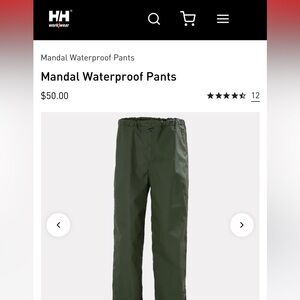 NWT Helly Hansen Work Wear Men's Waterproof Hunting Fishing Outdoor Pants 3X